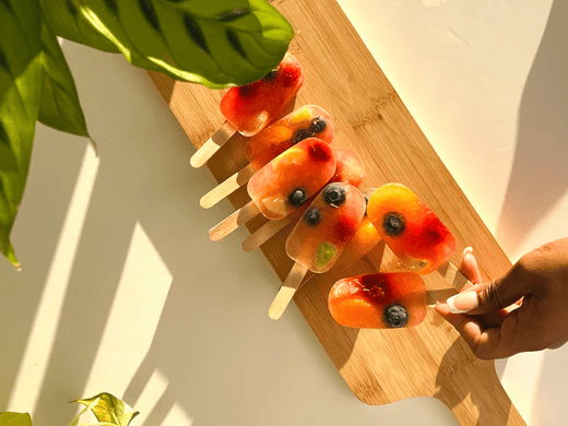Lime Berry Moss Pops are a cool summer delicacy made of lime and berry-flavored popsicles that have been seamoss-infused.