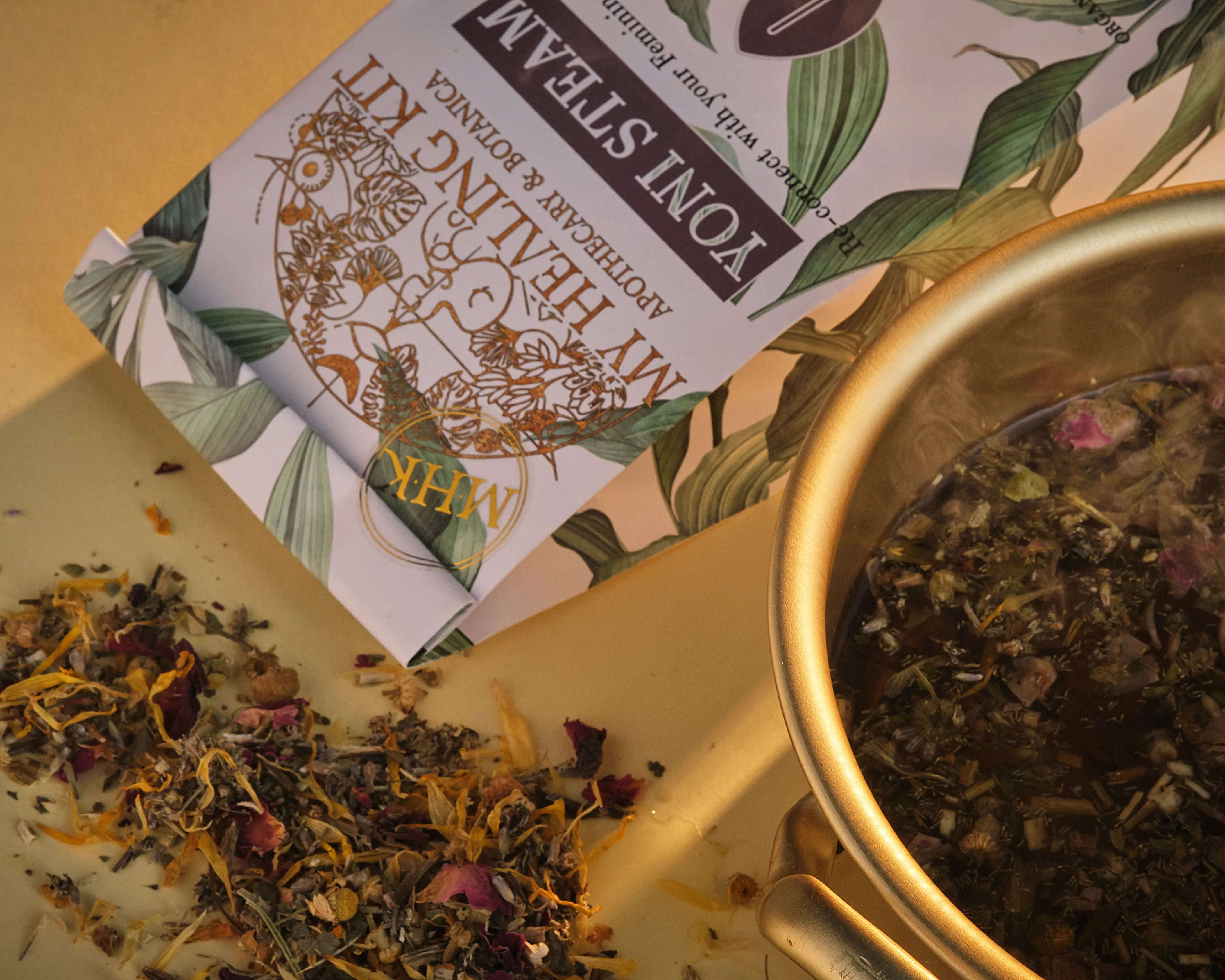 View of Yoni steam herbs from My Healing Kit in close-up, a natural treatment for feminine wellness